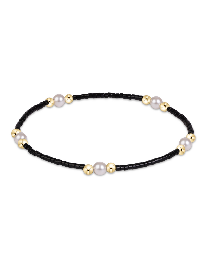 ENEWTON DESIGN Hope Purpose Pearl Bracelet in Black/Gold