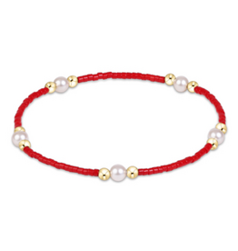 ENEWTON DESIGN Hope Purpose Pearl Bracelet in Red/Gold