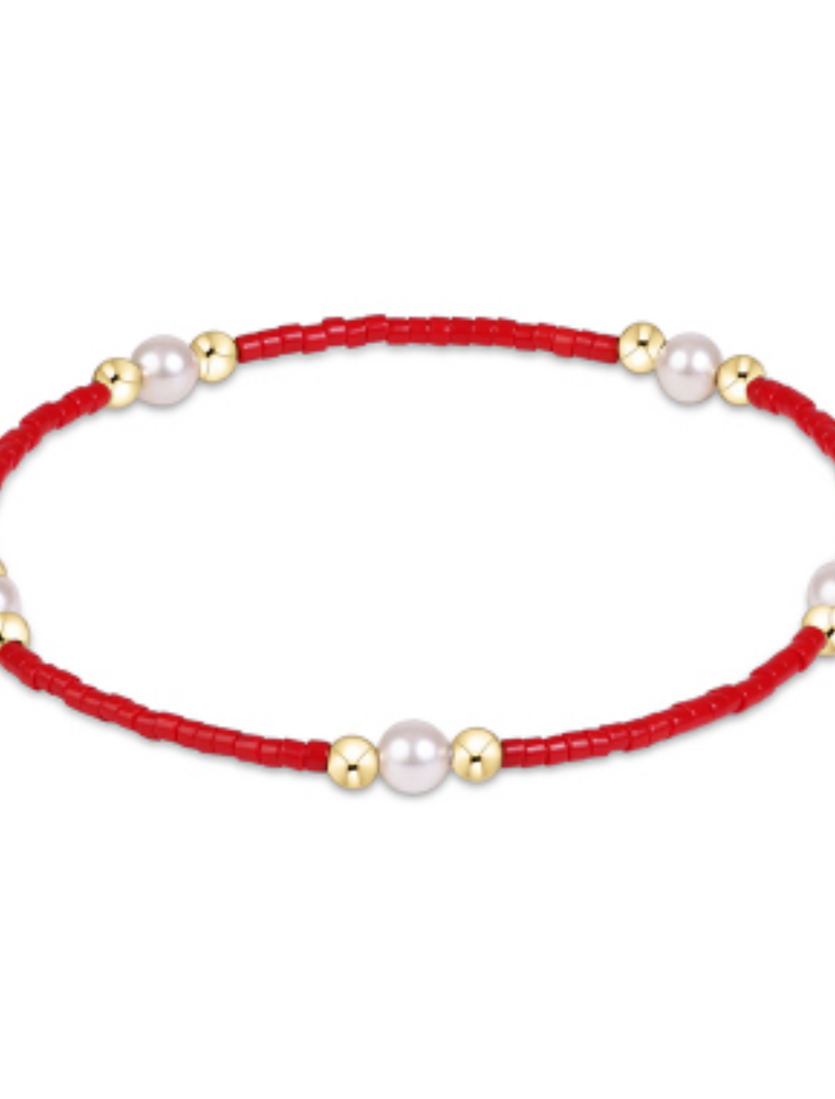 ENEWTON DESIGN Hope Purpose Pearl Bracelet in Red/Gold