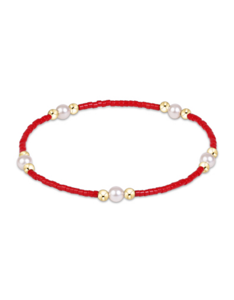 ENEWTON DESIGN Hope Purpose Pearl Bracelet in Red/Gold