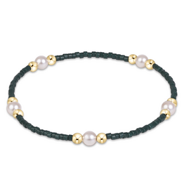 ENEWTON DESIGN Hope Purpose Pearl Bracelet in Dark Green/Gold