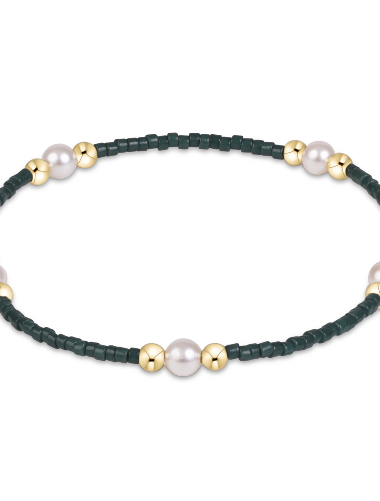 ENEWTON DESIGN Hope Purpose Pearl Bracelet in Dark Green/Gold
