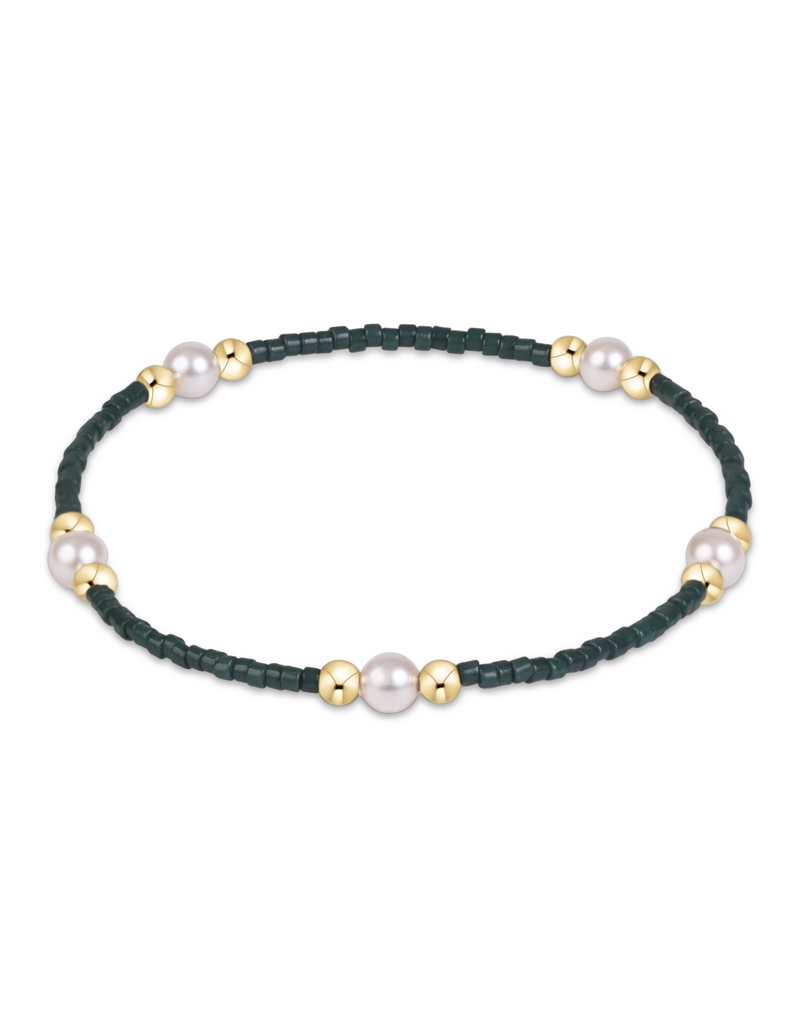 ENEWTON DESIGN Hope Purpose Pearl Bracelet in Dark Green/Gold