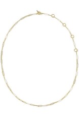 KENDRA SCOTT DESIGN Courtney Gold Enamel Link and Chain Necklace in White Enamel