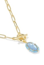 KENDRA SCOTT DESIGN Elisa Gold Enamel Link and Chain Necklace in Periwinkle Illusion