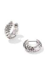 KENDRA SCOTT DESIGN Tiger Striped Mikki Silver Huggie Earrings in Silver