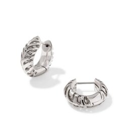 KENDRA SCOTT DESIGN Tiger Striped Mikki Silver Huggie Earrings in Silver