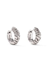 KENDRA SCOTT DESIGN Tiger Striped Mikki Silver Huggie Earrings in Silver
