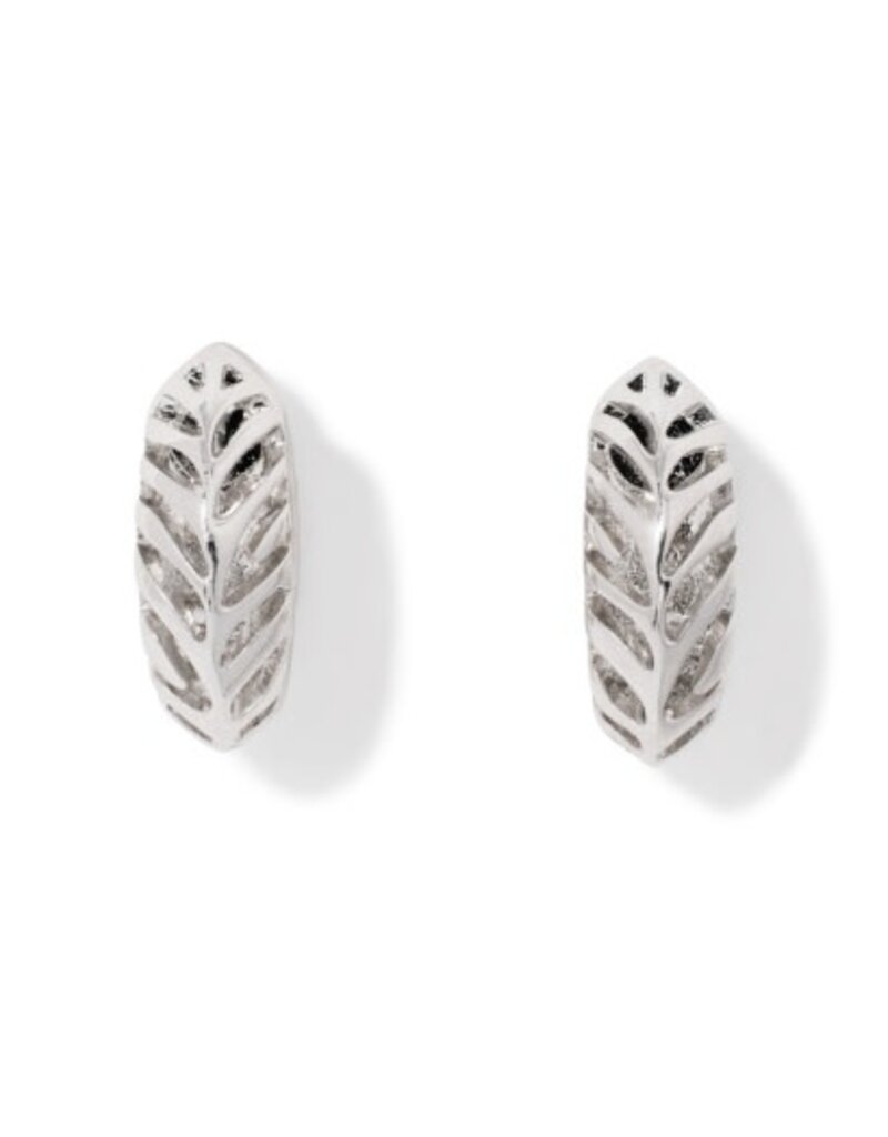KENDRA SCOTT DESIGN Tiger Striped Mikki Silver Huggie Earrings in Silver