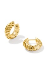 KENDRA SCOTT DESIGN Tiger Striped Mikki Huggie Earrings in Gold