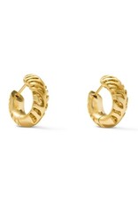 KENDRA SCOTT DESIGN Tiger Striped Mikki Huggie Earrings in Gold