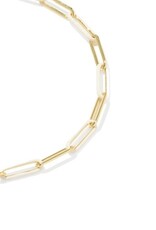 KENDRA SCOTT DESIGN Courtney Gold Enamel Link and Chain Bracelet in White Enamel