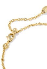 KENDRA SCOTT DESIGN Tiger Striped Elaina Gold Delicate Chain Bracelet in Natural Mother-of-Pearl