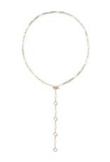 KENDRA SCOTT DESIGN Courtney Gold Enamel Link and Chain Necklace in White Enamel