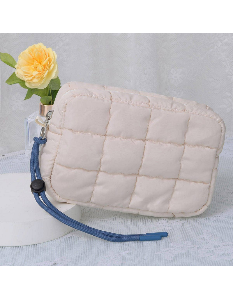 Quilted Puffer Pouch in Ivory
