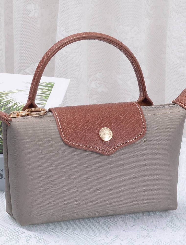 Penny Nylon Mini Crossbody Bag in Ash Brown