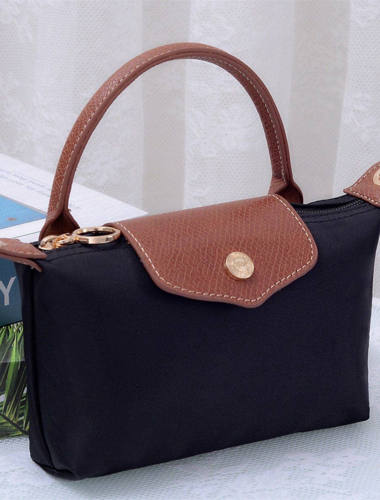 Penny Nylon Mini Crossbody Bag in Black