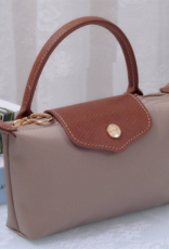 Penny Nylon Mini Crossbody Bag in Taupe