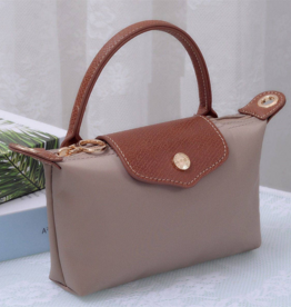 Penny Nylon Mini Crossbody Bag in Taupe