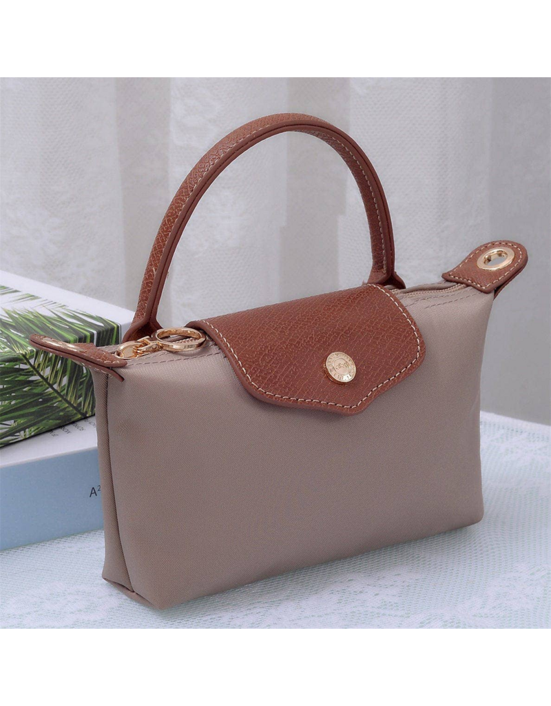 Penny Nylon Mini Crossbody Bag in Taupe
