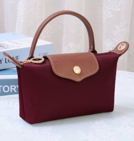 Penny Nylon Mini Crossbody Bag in Burgundy