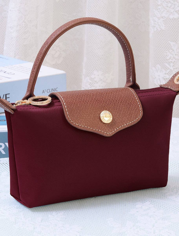 Penny Nylon Mini Crossbody Bag in Burgundy