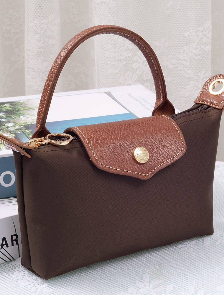 Penny Nylon Mini Crossbody Bag in Coffee