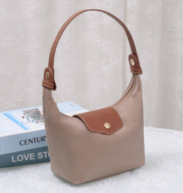 Nora Nylon Bag in Taupe