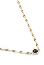 KENDRA SCOTT DESIGN Alina Sunburst Gold Chain Pendant Necklace in Black CZ
