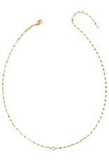 KENDRA SCOTT DESIGN Alina Sunburst Gold Chain Pendant Necklace in White CZ