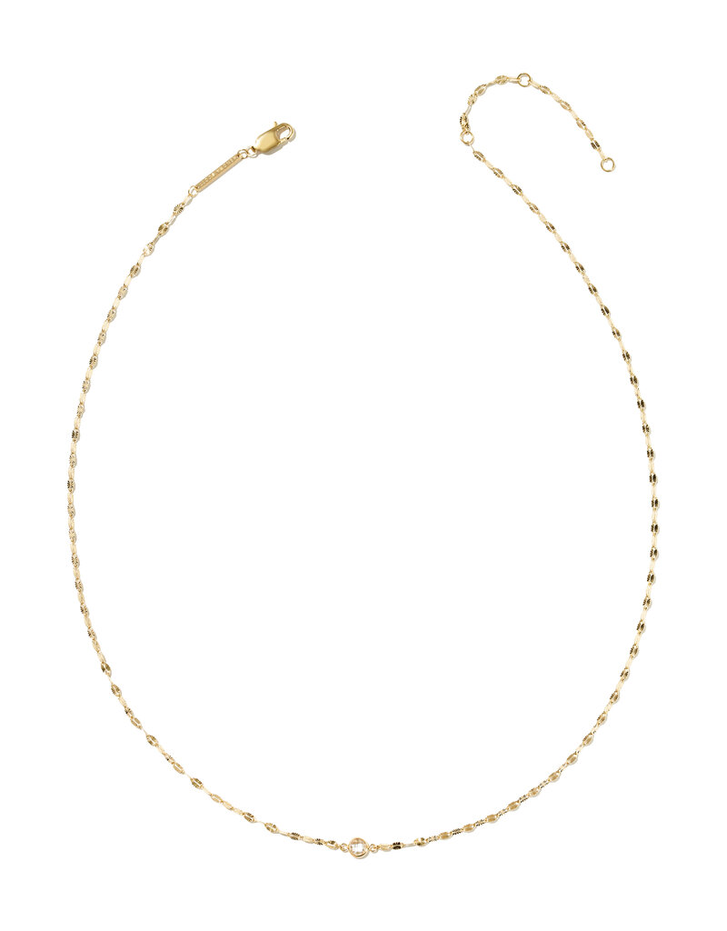 KENDRA SCOTT DESIGN Alina Sunburst Gold Chain Pendant Necklace in White CZ