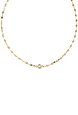 KENDRA SCOTT DESIGN Alina Sunburst Gold Chain Pendant Necklace in White CZ