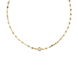 KENDRA SCOTT DESIGN Alina Sunburst Gold Chain Pendant Necklace in White CZ