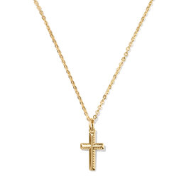 KENDRA SCOTT DESIGN Cross Short Gold Pendant Necklace