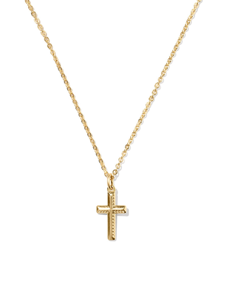 KENDRA SCOTT DESIGN Cross Short Gold Pendant Necklace