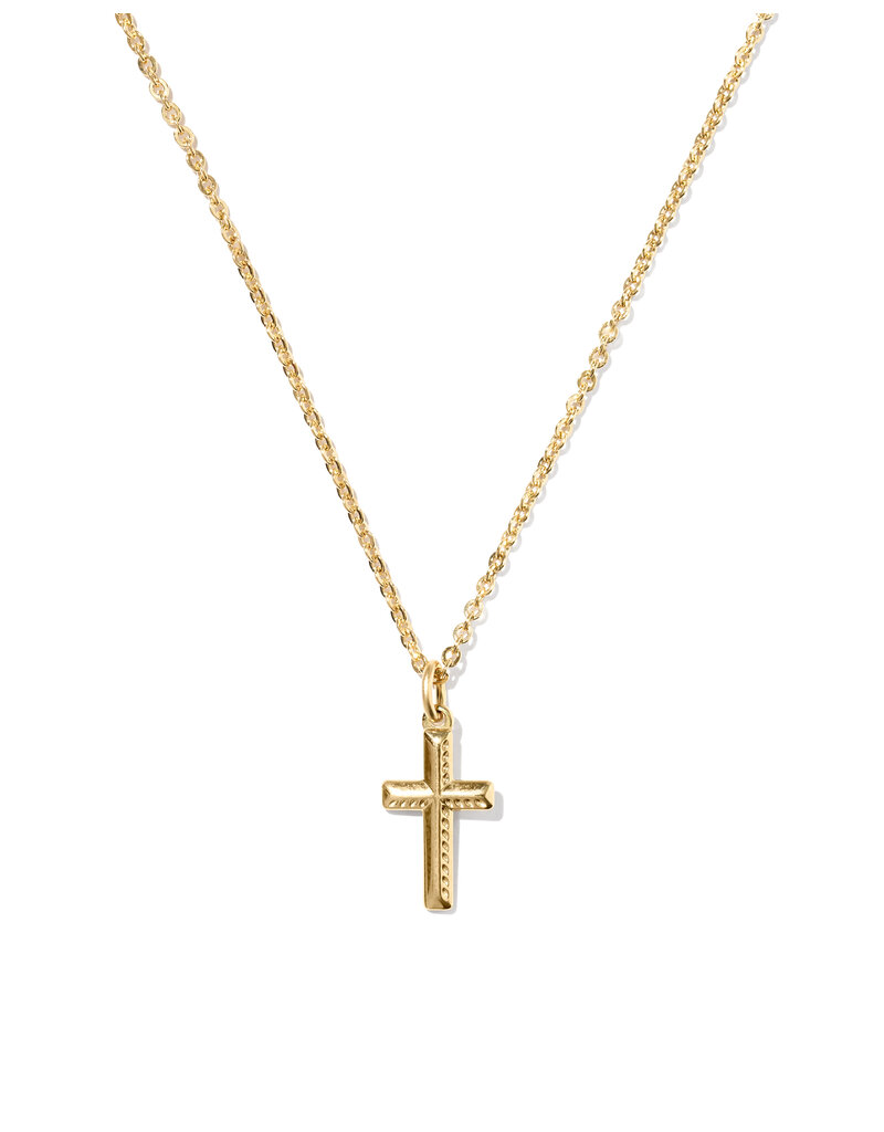 KENDRA SCOTT DESIGN Cross Short Gold Pendant Necklace