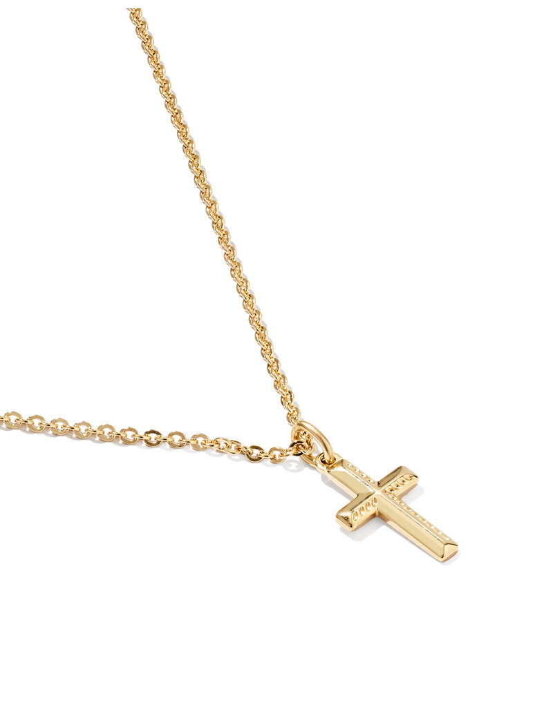 KENDRA SCOTT DESIGN Cross Short Gold Pendant Necklace