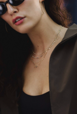 KENDRA SCOTT DESIGN Alina Sunburst Gold Chain Pendant Necklace in Black CZ
