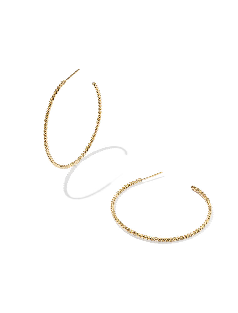 KENDRA SCOTT DESIGN Victoria Twist Gold Hoop Earrings
