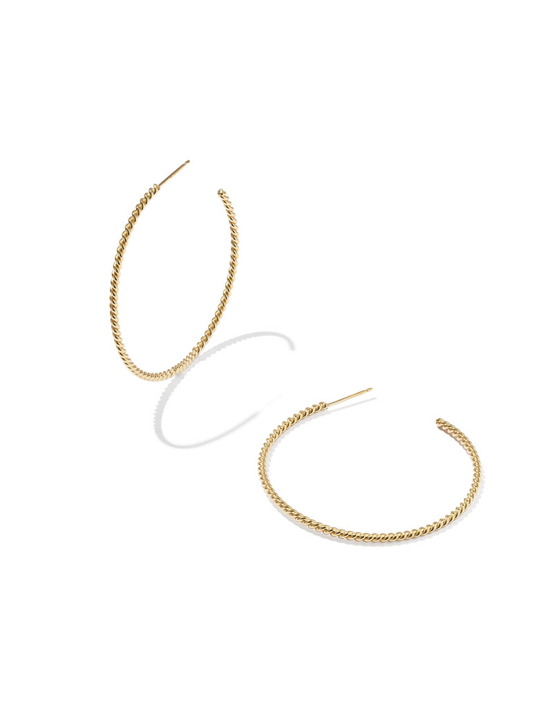 KENDRA SCOTT DESIGN Victoria Twist Gold Hoop Earrings