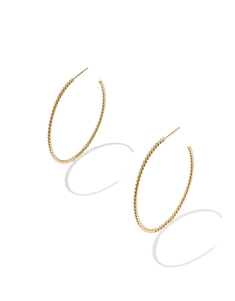 KENDRA SCOTT DESIGN Victoria Twist Gold Hoop Earrings