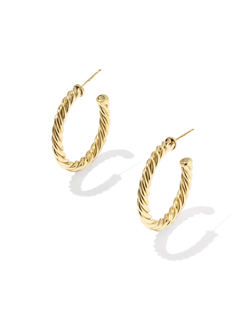 KENDRA SCOTT DESIGN Victoria Thick Twist Gold Hoop Earrings