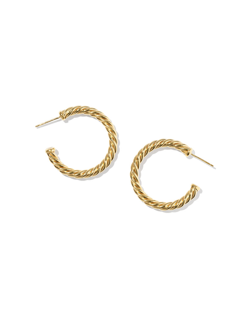 KENDRA SCOTT DESIGN Victoria Thick Twist Gold Hoop Earrings