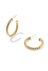 KENDRA SCOTT DESIGN Victoria Thick Twist Gold Hoop Earrings