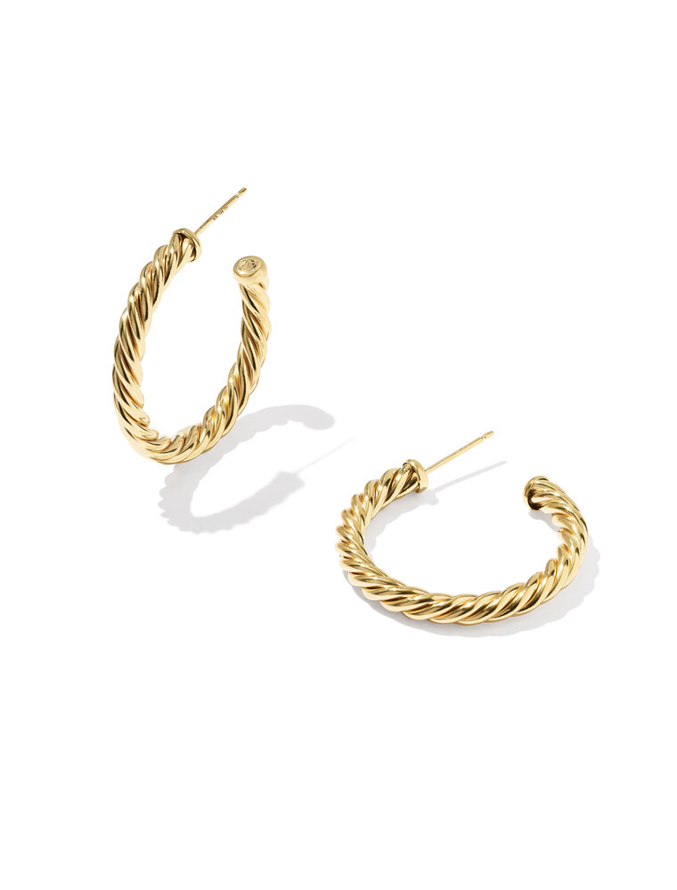 KENDRA SCOTT DESIGN Victoria Thick Twist Gold Hoop Earrings