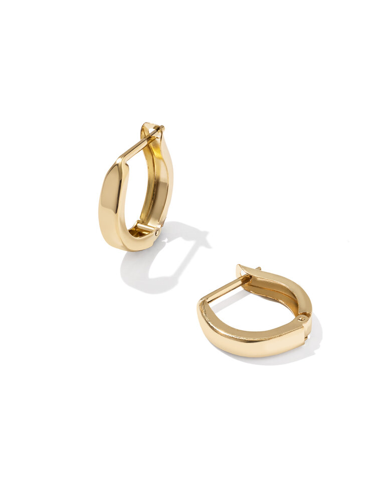 KENDRA SCOTT DESIGN Lorena Small Metal Gold Huggie Earrings