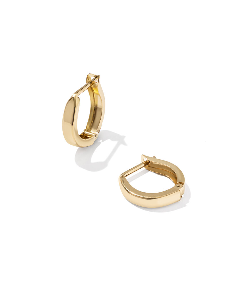 KENDRA SCOTT DESIGN Lorena Small Metal Gold Huggie Earrings