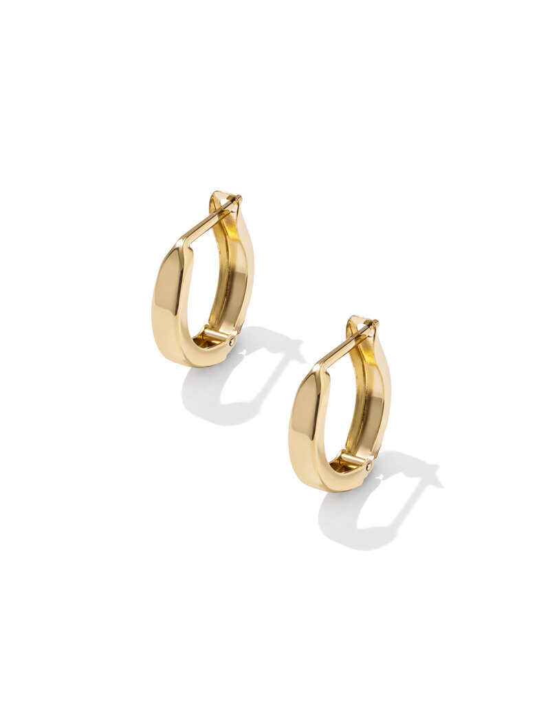 KENDRA SCOTT DESIGN Lorena Small Metal Gold Huggie Earrings
