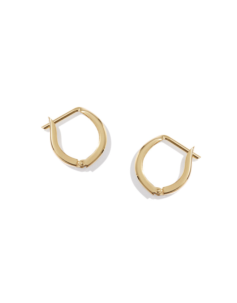 KENDRA SCOTT DESIGN Lorena Small Metal Gold Huggie Earrings