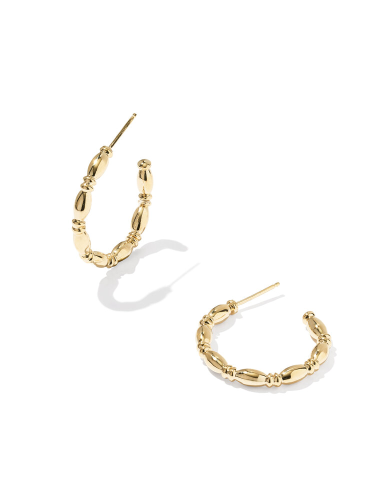 KENDRA SCOTT DESIGN Miriam Small Bead Gold Hoop Earrings